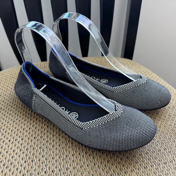 Rothy's The Flat Round Toe Grey Ballet Flat Shoes Size 8 - Picture 7 of 11